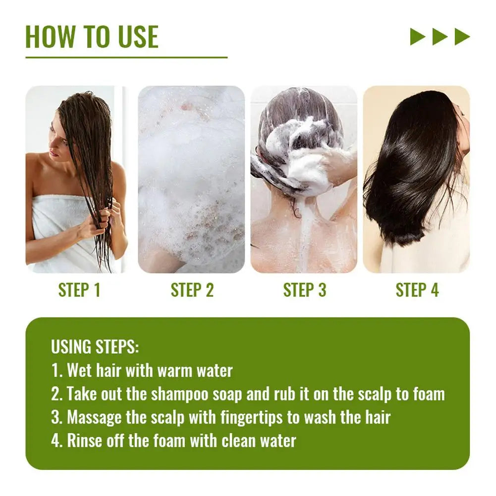 60g Onion and Biotin Shampoo Soap for All Hair Types Moisturizing Smoothing Rosemary Camellias Extract Hair Care