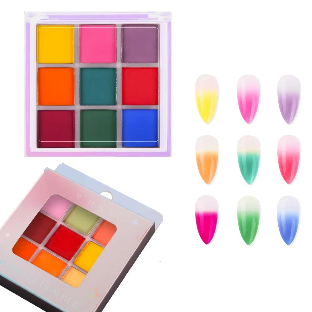 40 Color Ultimate Palette Matte Finish Nail Glitter Powder Long-Lasting Gradient Rainbow  Blush High Pigment Nail Makeup Kits
