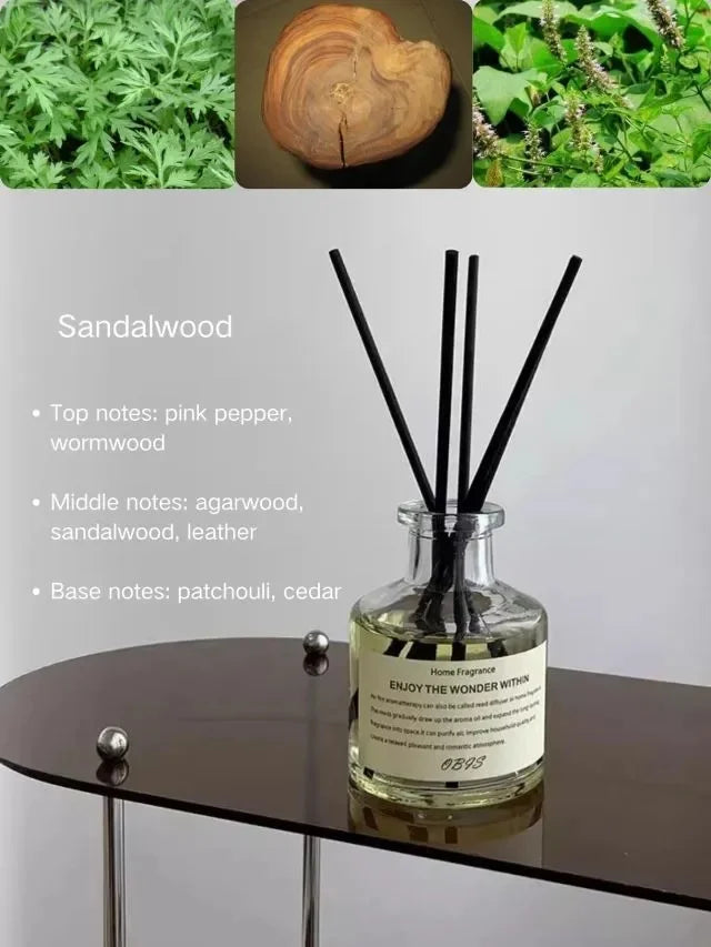 50ml Flameless Home Fragrance Room Flameless Freesia Jasmine Fragrance Oil with Reed Diffuser Stick Home Room Air Freshener Deco
