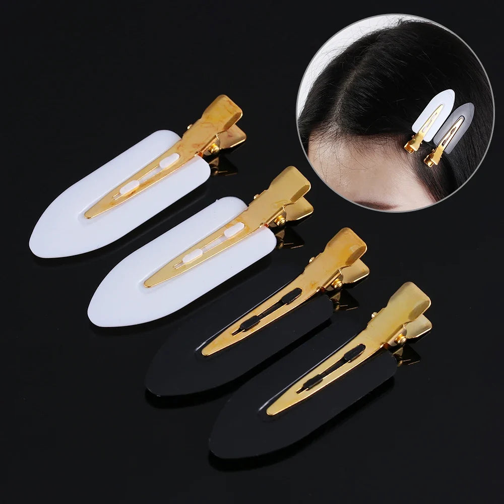 4 Pcs Seamless No Crease Barrettes Makeup Clip No Bend Hair Clip Professional Salon Styling Fixed hairpin Woman Man Hairdressing