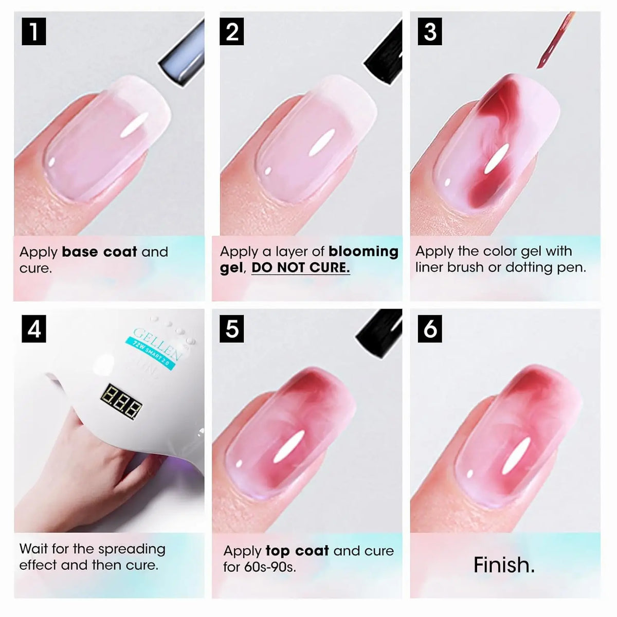 18ml Top Coat Base Coat Gel Set Nail Art No Wipe Soak Off Ultra Glossy Top UV LED Cured Long Lasting Nail Supplies