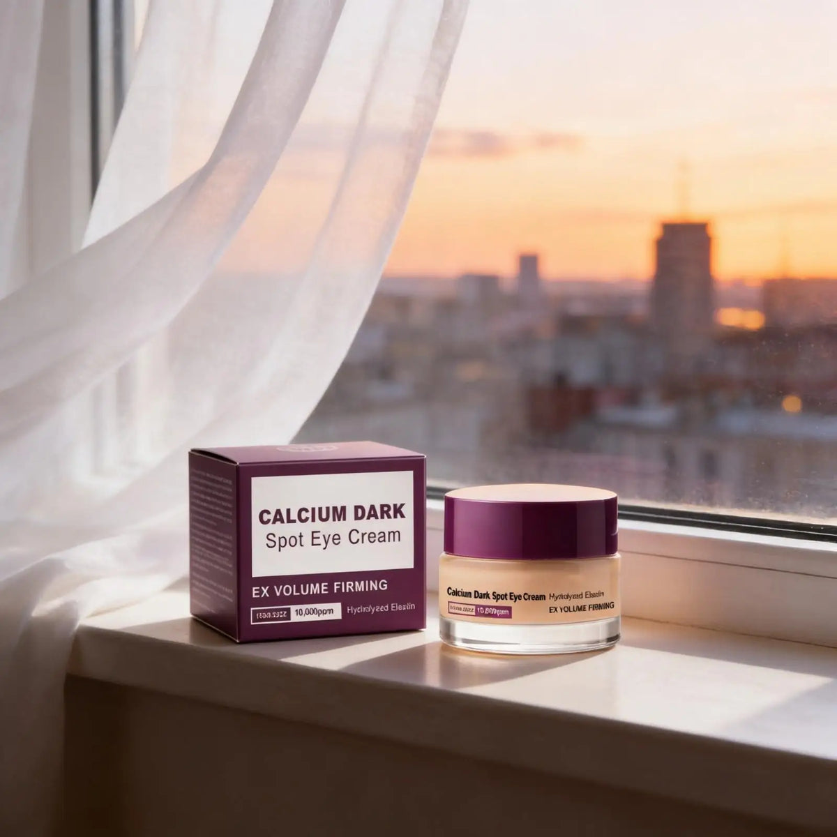 Calcium Dark Spot Eye Cream Instant Firm Eye Bag Remover Tighten Skin Brightening Hydrolyzed Elastin Anti-Wrinkle Eye Cream 15g