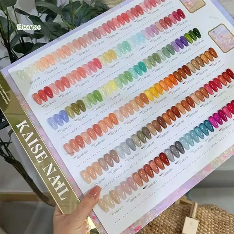 Eleanos Korean Style 60pcs Jelly Opal Gel Polish Set TPO Free Syrup Gel Kit Color Chart For Nail Salon 15ml Transparent UV Gel