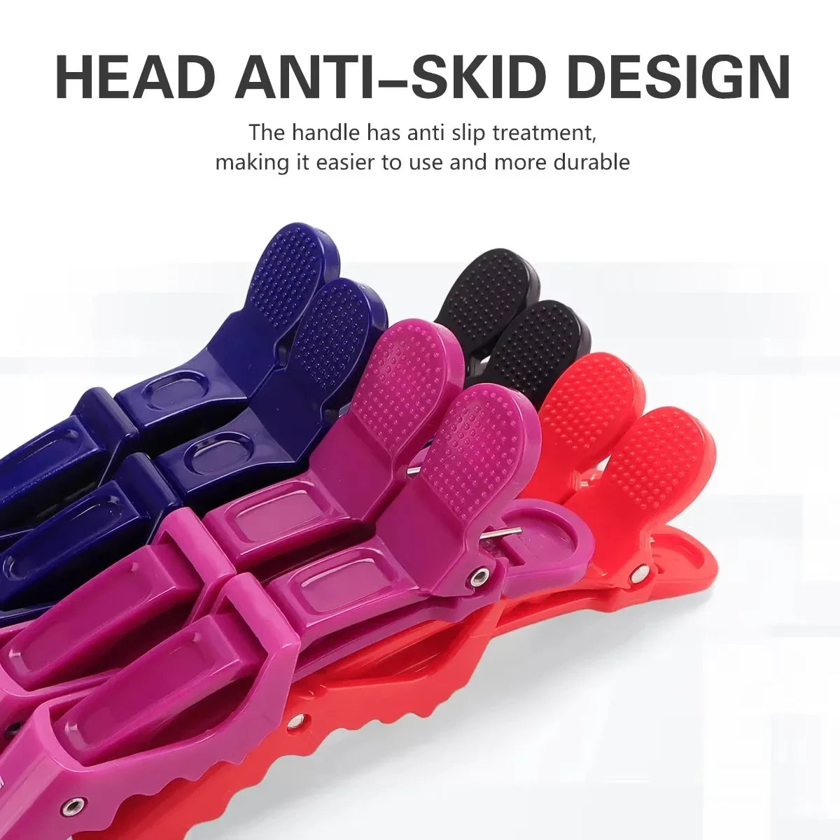 6Pcs Hairdressing Alligator Clip Salon Perm Hair Dye Plastic Hairpin Wig Clip Haircut Partition Styling Clip Supplies
