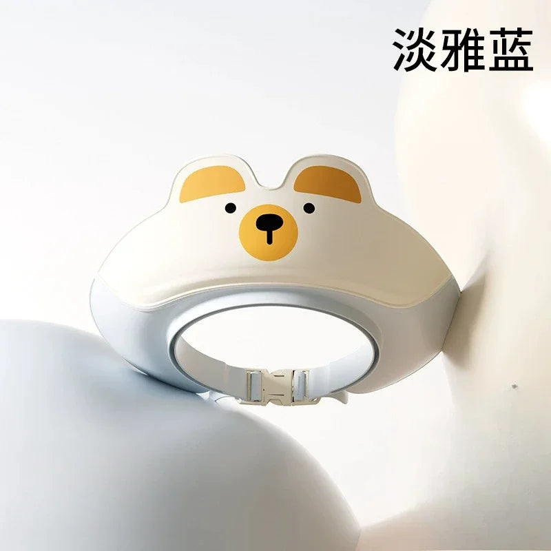 Adjustable Children Shampoo Cap Dinosaur Baby Shower Cap Cartoon Bath Visor Infant Hair Shield Ear Protection Waterproof