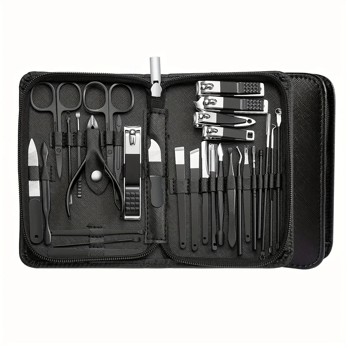 30 pcs Nail Clippers Manicure Tool Set, With Portable Travel Case, Cuticle Nippers And Cutter Kit, Professional Nail Clippers