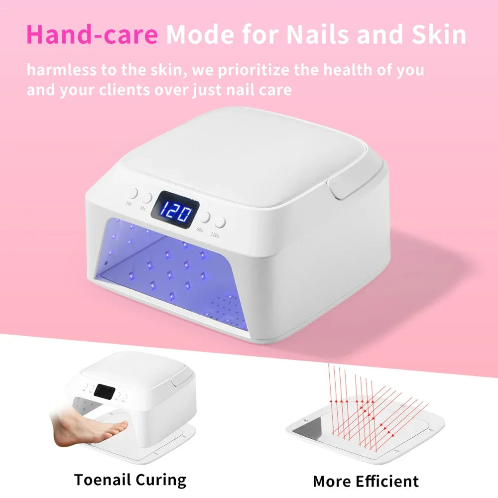 71 LEDs UV Nail Lamp Large Space Nail Dryer with Hand Pillow Smart Sensor 72 W Professional UV Lamp For Nails Manicure Pedicure