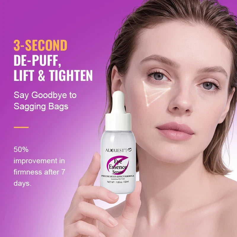 AUQUEST Anti Dark Circles Eye Serum Eye Bags Removal Caffeine Eye Cream Fade Fine Line Hyaluronic Acid Anti-Puffiness Skin Care