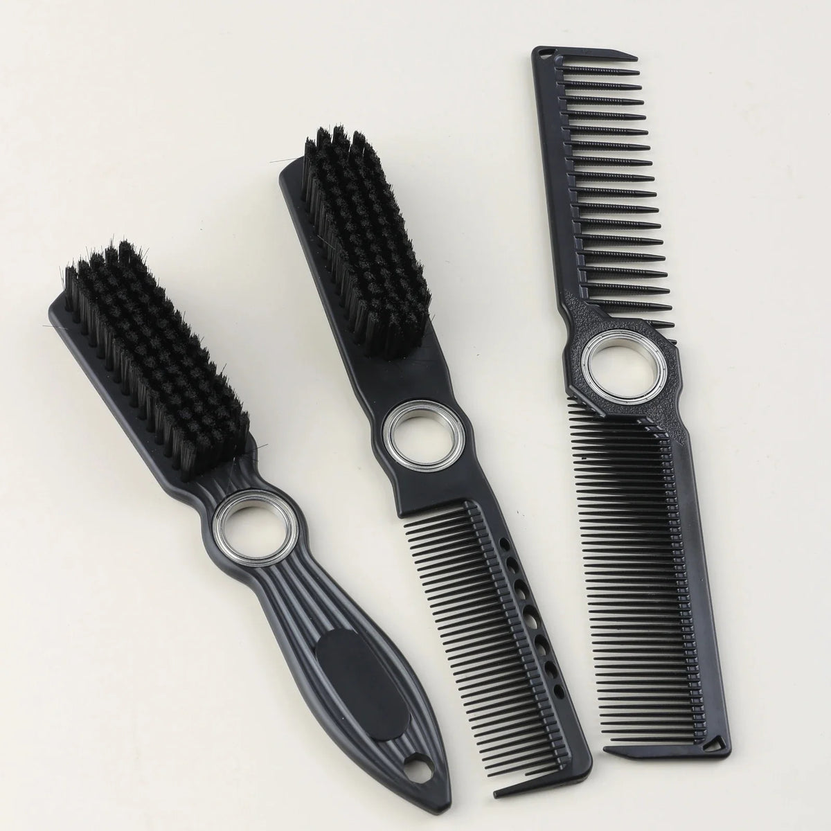 1/3PCS New Pro Spinning Barber Fade Brush Combs Dual-Sided Salon Styling Tools For Hair Removal Neck Duster Cleaning Brushes