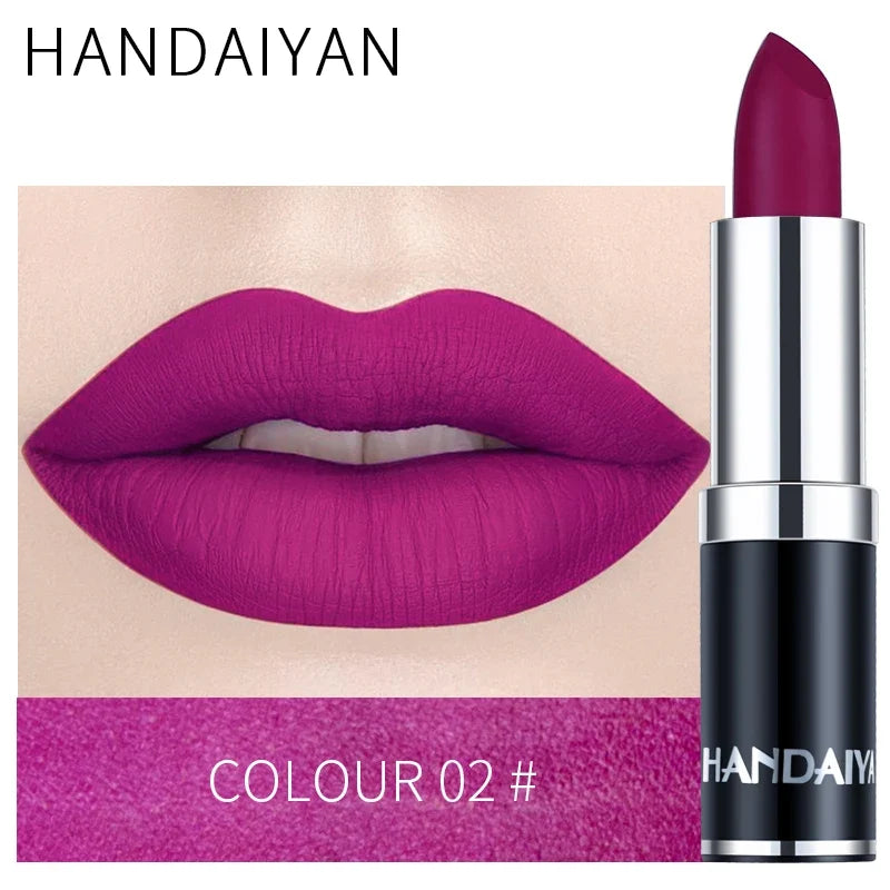 12 Colors Matte Lipstick Long Lasting High Pigment Velvet Soft Full Coverage Lip Makeup Nude Red Sexy Women Beauty Cosmetics