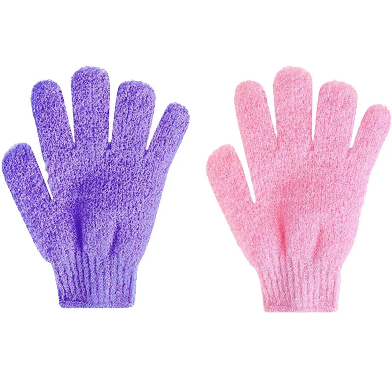 1/2Pcs Five Fingers Bath Gloves Peeling Exfoliating Household Shower Towel Scrub Body Wash Elastic Wipe Back Body Cleaning Tools
