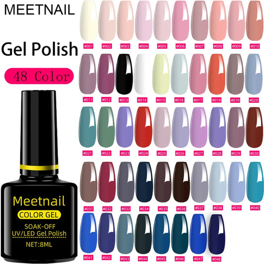 8ML Nail Gel Polish All For Manicure Semi Permanent Varnishes Soak Off Gel UV LED Base Super Top Matte Coat Gel