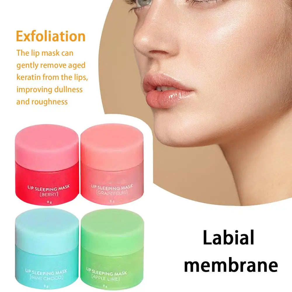 4pcs Lip Sleeping Masque Nourishing Moisturizing Sleep Lip Masque Moisturizing Nourish Lip Balm Fade Lip Lines Lip Care Lip Mask