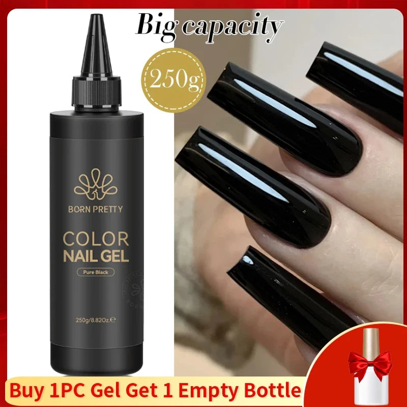 BORN PRETTY 225g Nail Extension Gel Jelly White Pink Clear Gel Nail Polish Quick Extending UV Nail Hard Gels Soak Off Gel Varnis