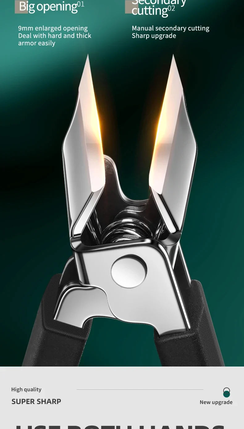 25° Slant Edge Nail Clipper Wide Opening Stainless Steel Professional Ingrown Toenail Tools Eagle Beak Oblique Toe Nail Trimmers