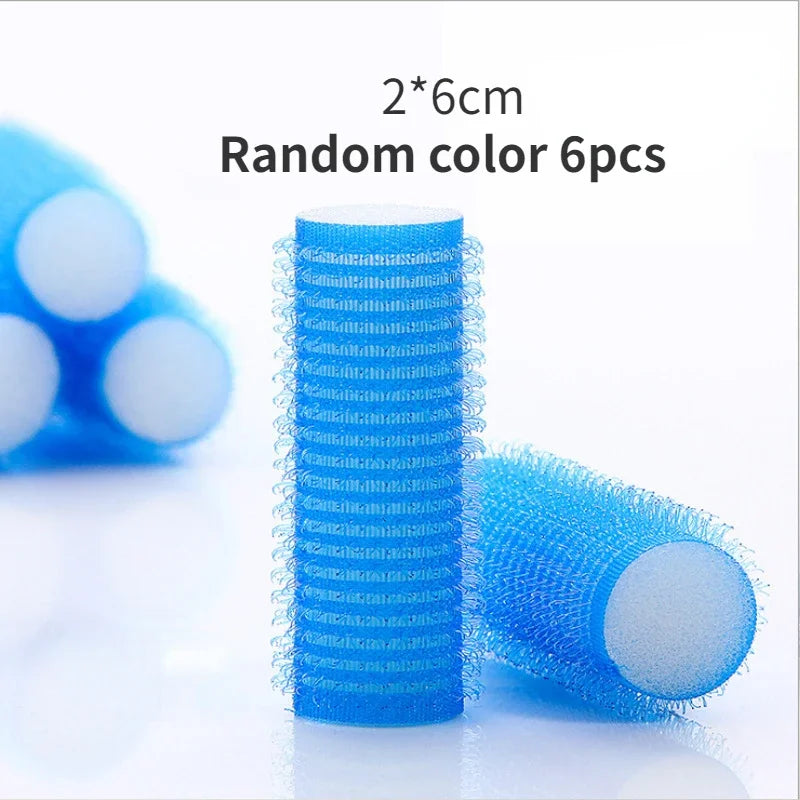 1/6Pc/set Self Grip Heatless Hair Curler Hair Rollers Set No Heat Self-adhesive Curling Hairdressing Styling Tool Different Size