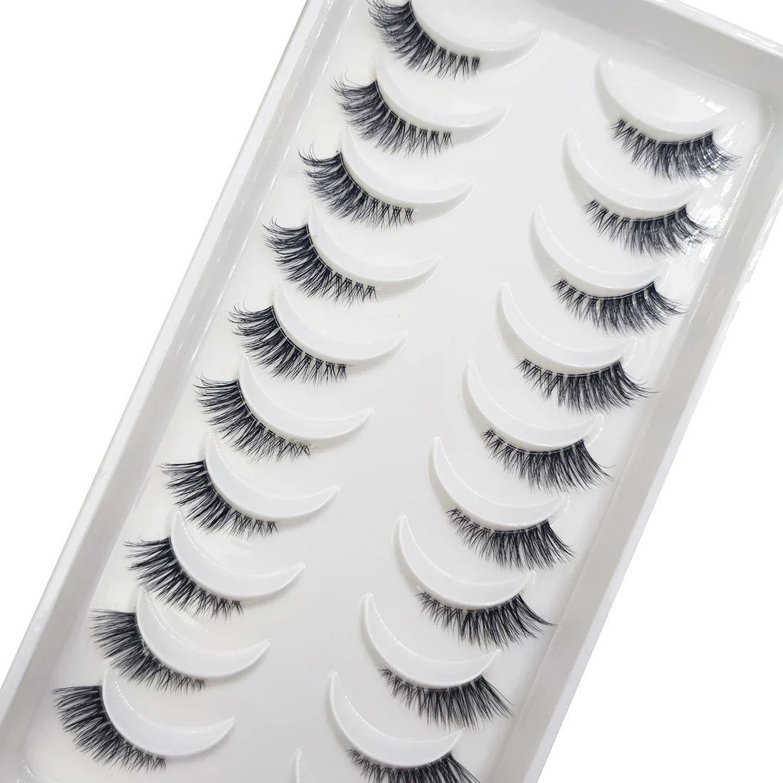 20 Style 10 Pairs Natural 3d Mink Lashes Soft False Eyelashes Cross Messy Dense Eye Lashes Extension Makeup Faux Cils Maquillaje