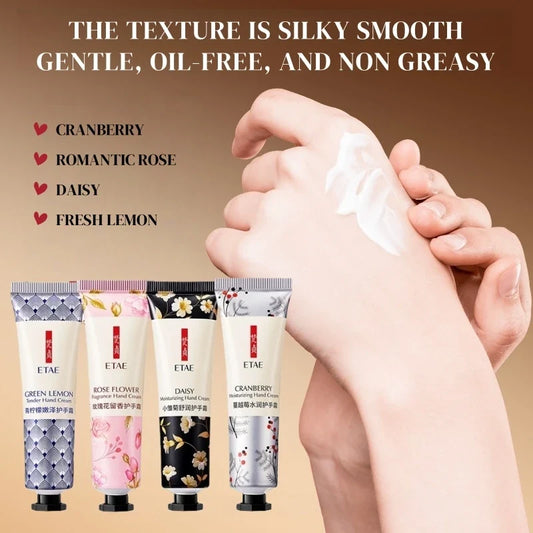 Floral and Fruit Essence Fragrance Moisturizing Hand Cream, Gift Box Set with Body Lotion, Compact Portable Fragrance Hand Cream, Easy to Apply Daily for a Fresh Scent, Long-Lasting Fragrance Without Being Overpowering, Full