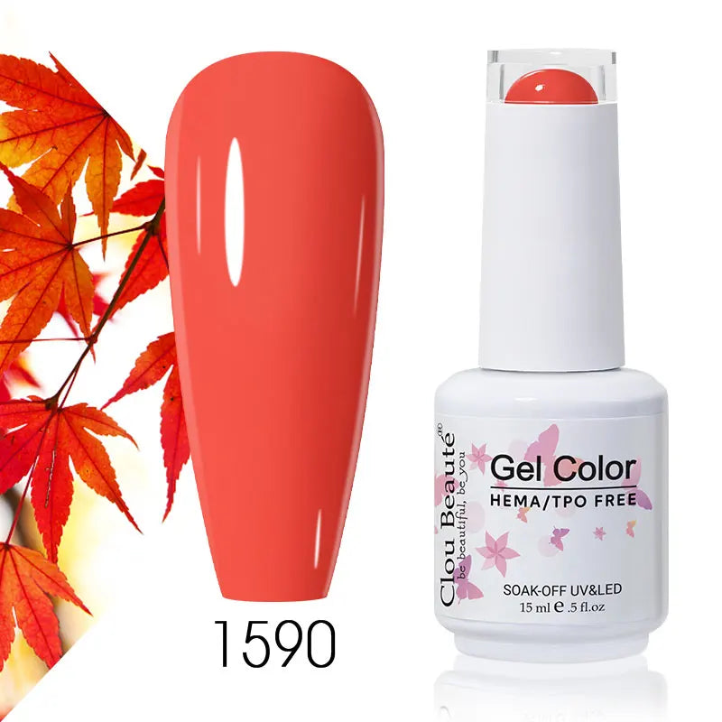Clou Beaute Coffee Colors Nail Gel Polish HEMA/TPO FREE Soak off UV/LED 15ml Vernis Semi Permanent Nail Varnish 15ml Base Top