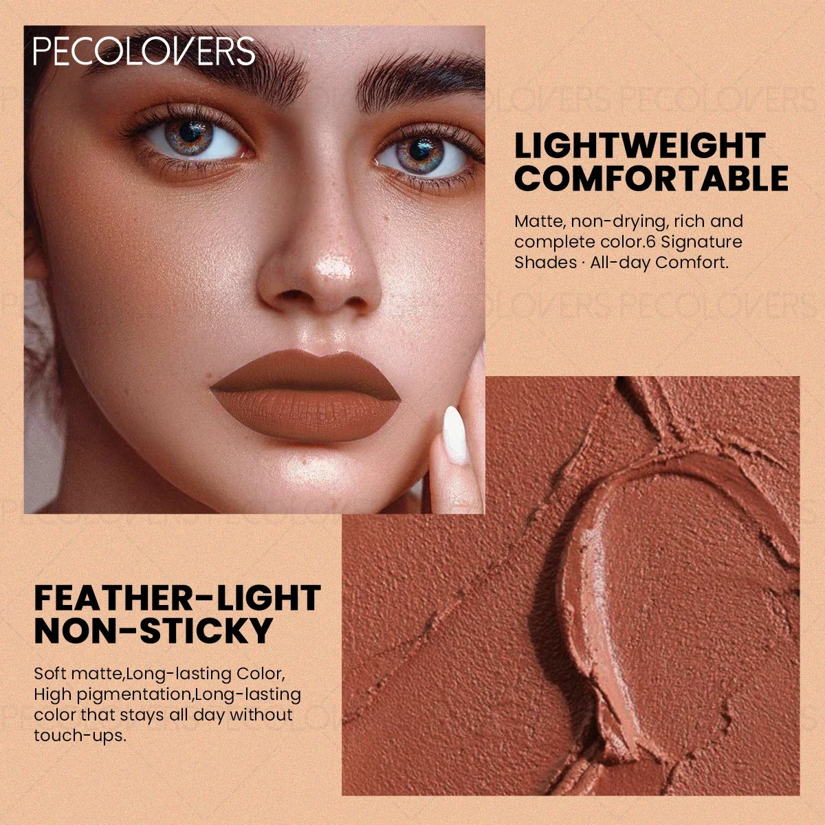 1PC Matte Waterproof Long-Lasting Lipstick - Non-Greasy, Easy To Use, Perfect Christmas Gift for Women