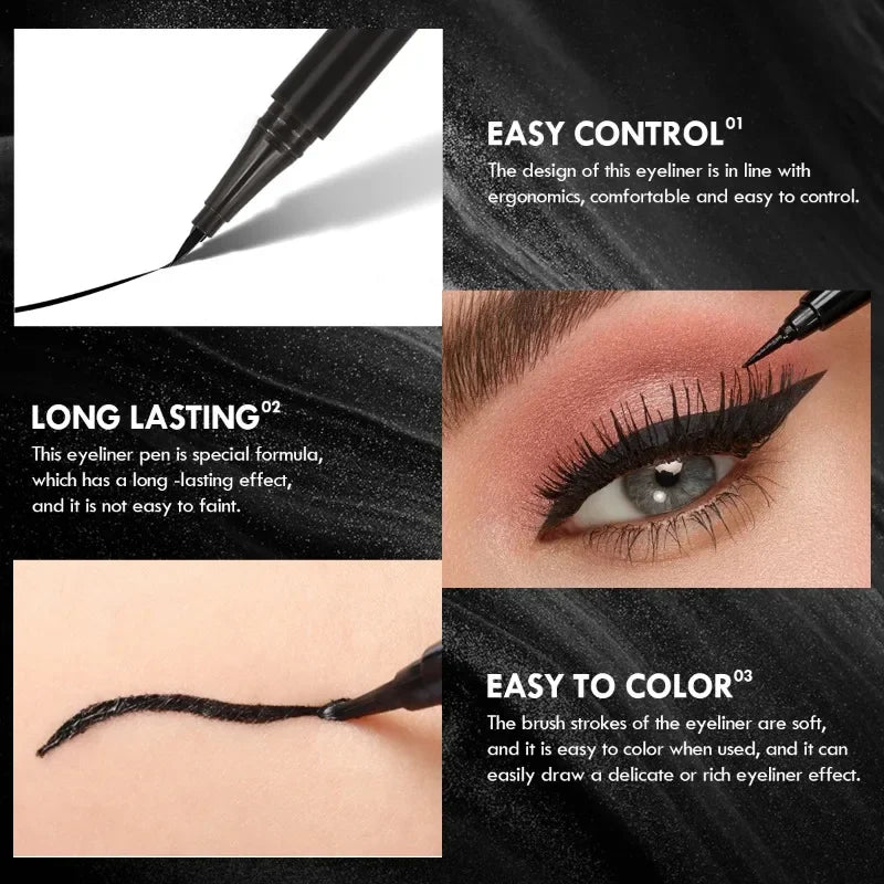 5PCS/Set 0.1mm Liquid Eyeliner Eyebrow Pencil - Anti-sweat, Anti-fouling, Lightweight, Quick-drying, Suitable for All Skin Types