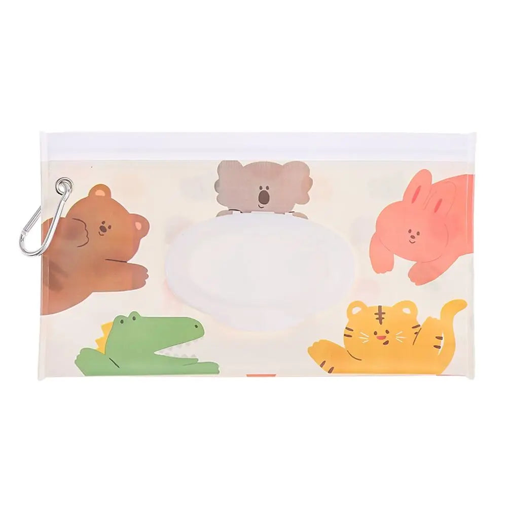 EVA Baby Wet Wipe Pouch Portable Buckle Wipes Holder Case Flip Cover Snap-Strap Reusable Refillable Wipe Bag Outdoor Tissue Box
