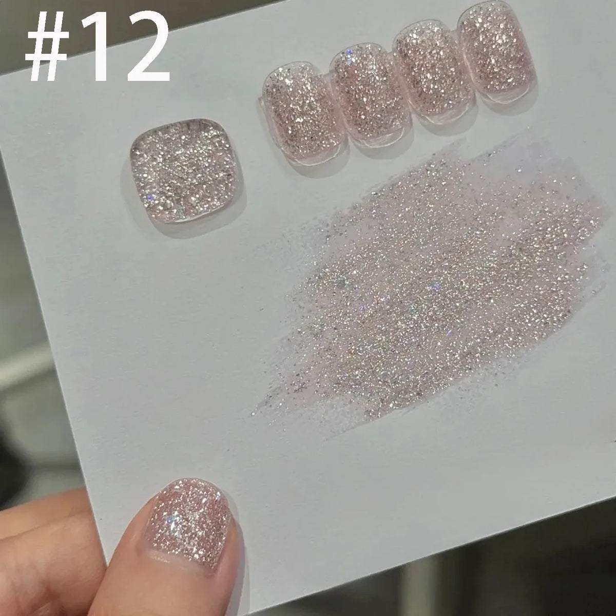 10ML 1pcs Moonlight White Strobe Glitter Gel Nail Polish Nail Supplies Hot Selling White Nails Super Flash Diamond Nail Polish