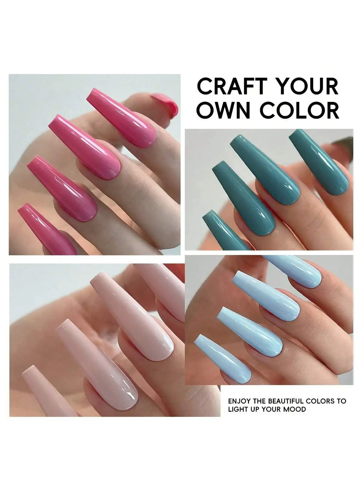 6-Color Gel Nail Polish Set, UV LED Soaking Nail Gel, Semi-Permanent, DIY Salon Quality Nail Art Gel For Spring And Summer