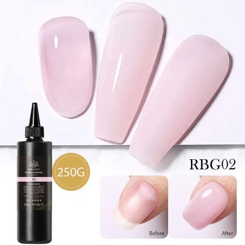 BORN PRETTY 250g Super Strong Nail Glue For False Nail Tips Press On Nails Refilled Package Base Gel Top Coat Matte Top Coat