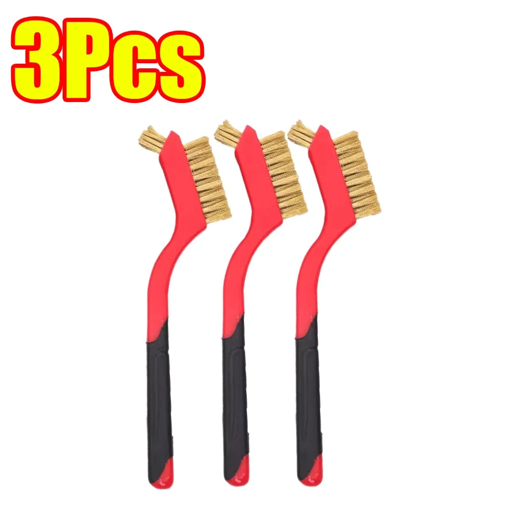 3-45Pcs Brass Cleaning Brush Metal Brass/Stainless Steel/Nylon for Gas Hoods Grease and Stain Removal Cooktop Cleaning Tool
