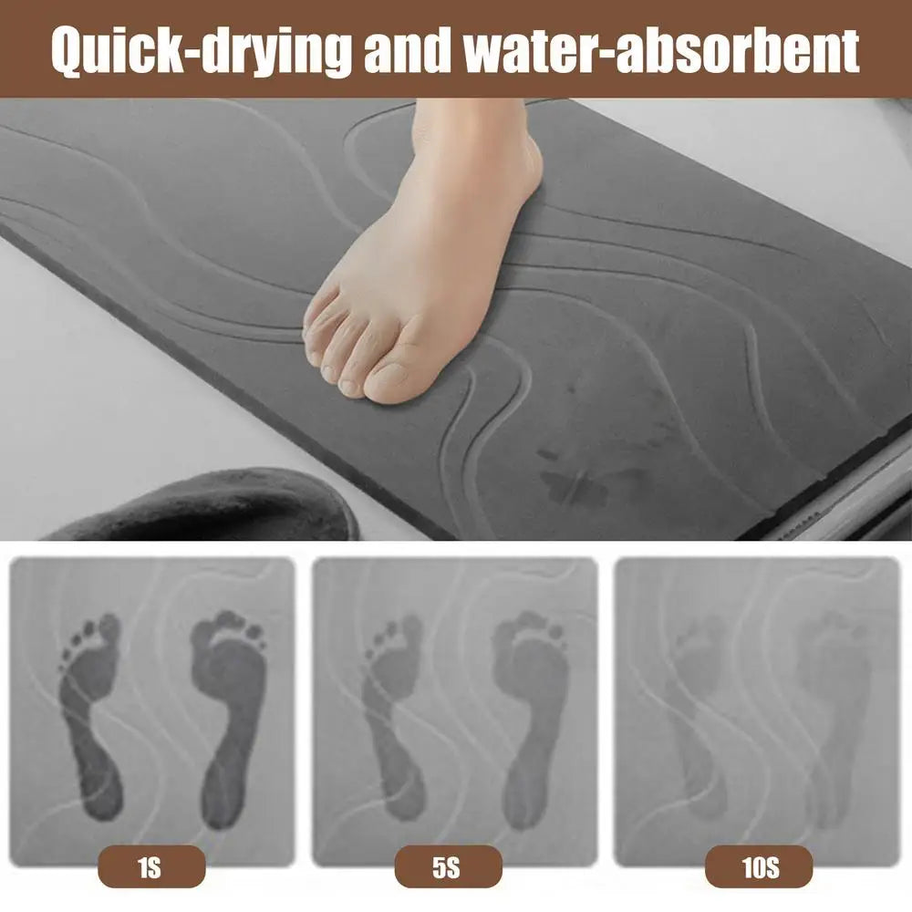 Bath Mat Mud Soft Mat Water Absorption Quick Drying Shower Mat Entryway Rugs Indoor Washable Door Mat For Front Door