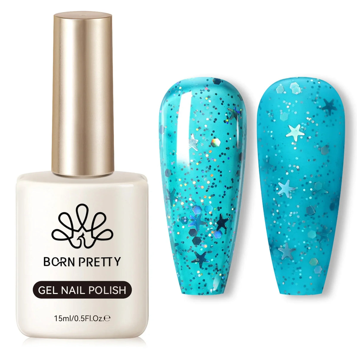BORN PRETTY 15ml Nail Gel Polish Glitter Gorgeous Full Coverage Soak Off UV LED French Nail Art Jelly Nude Pink Varnish