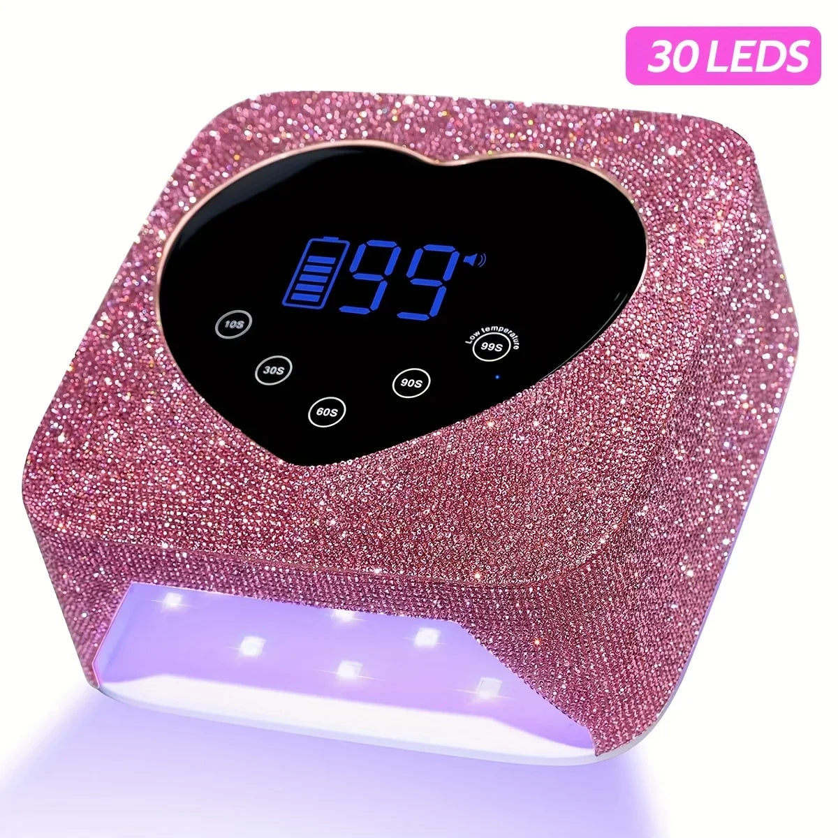 72W Cordless UV Nail Lamp Rechargeable 30 LEDs Nail Dryer with 5 Timer Settings UV Cabin Manicure Light for Nails Nail Art Tools