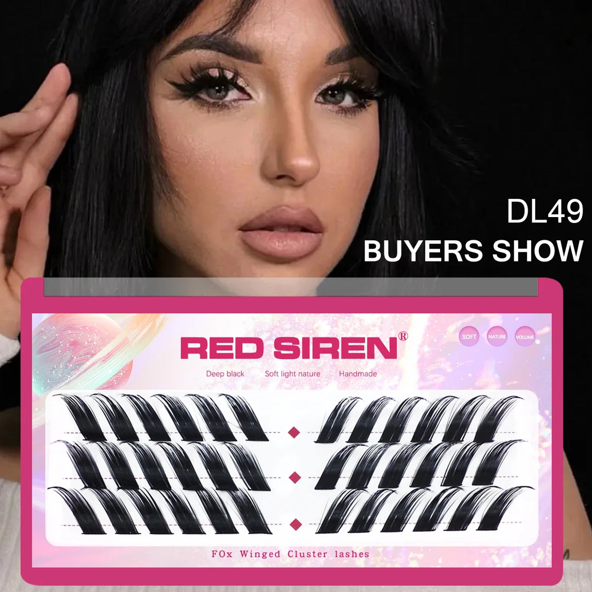 Fox Eye DIY Lash Clusters Korean Makeup Wholesale Winged Cat Eye DIY Cluster Lashes 2024 New Individual Eyelash