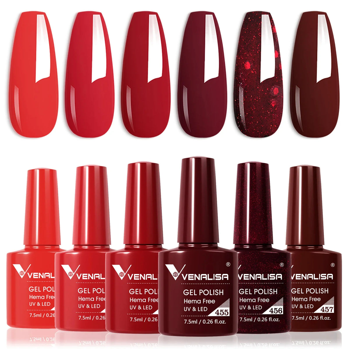 6pcs Venalisa Construction Gel Kit Stronger Jelly Color Reinforce Natural Nail Varnish Rubber Base Color Series Nude Collection