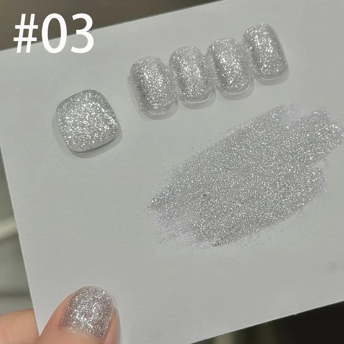 10ML 1pcs Moonlight White Strobe Glitter Gel Nail Polish Nail Supplies Hot Selling White Nails Super Flash Diamond Nail Polish