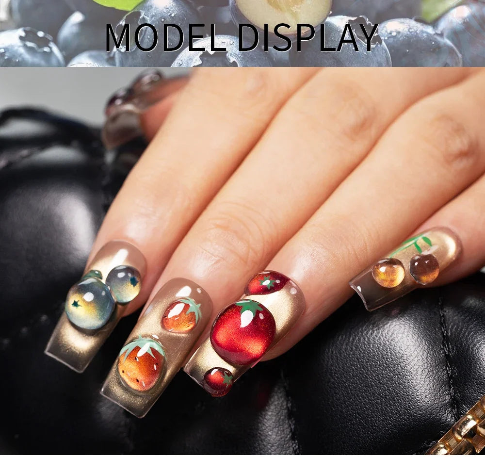 AWStorG 7.5ML Glass Cat Eye Fruit Color Magnetic Gel Nail Polish Vernis Semi Permanent Soak Crystal Gel Polish For Nails