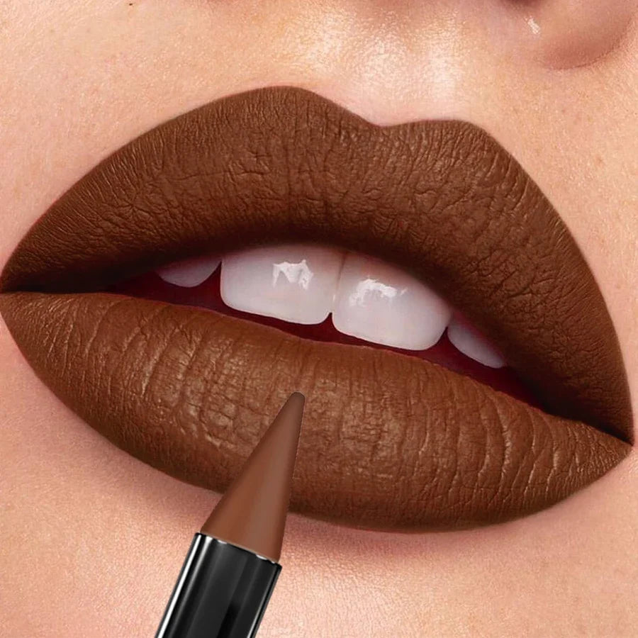 1pcs Lipstick Waterproof Sexy Red Matte Contour Tint Lipstick Lasting Non-Cup Lipliner Pen Moisturizing  Lip Makeup Cosmetic