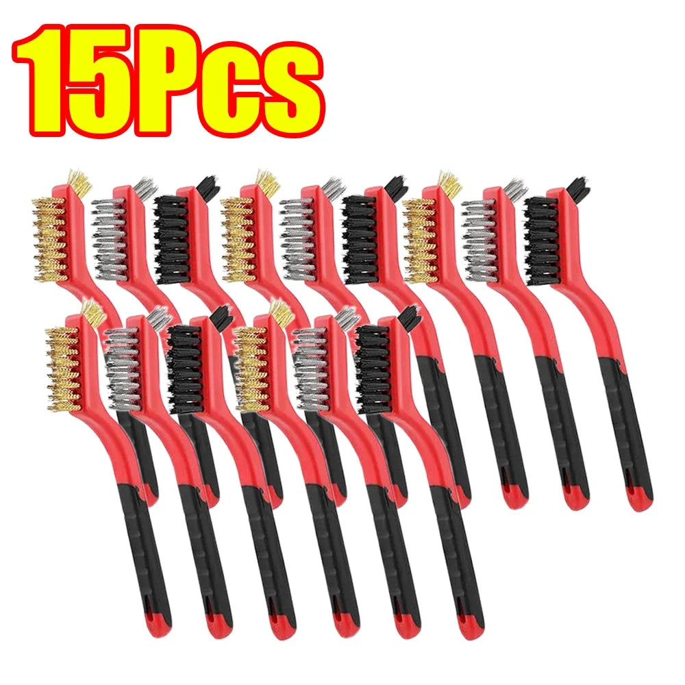 3-45Pcs Brass Cleaning Brush Metal Brass/Stainless Steel/Nylon for Gas Hoods Grease and Stain Removal Cooktop Cleaning Tool
