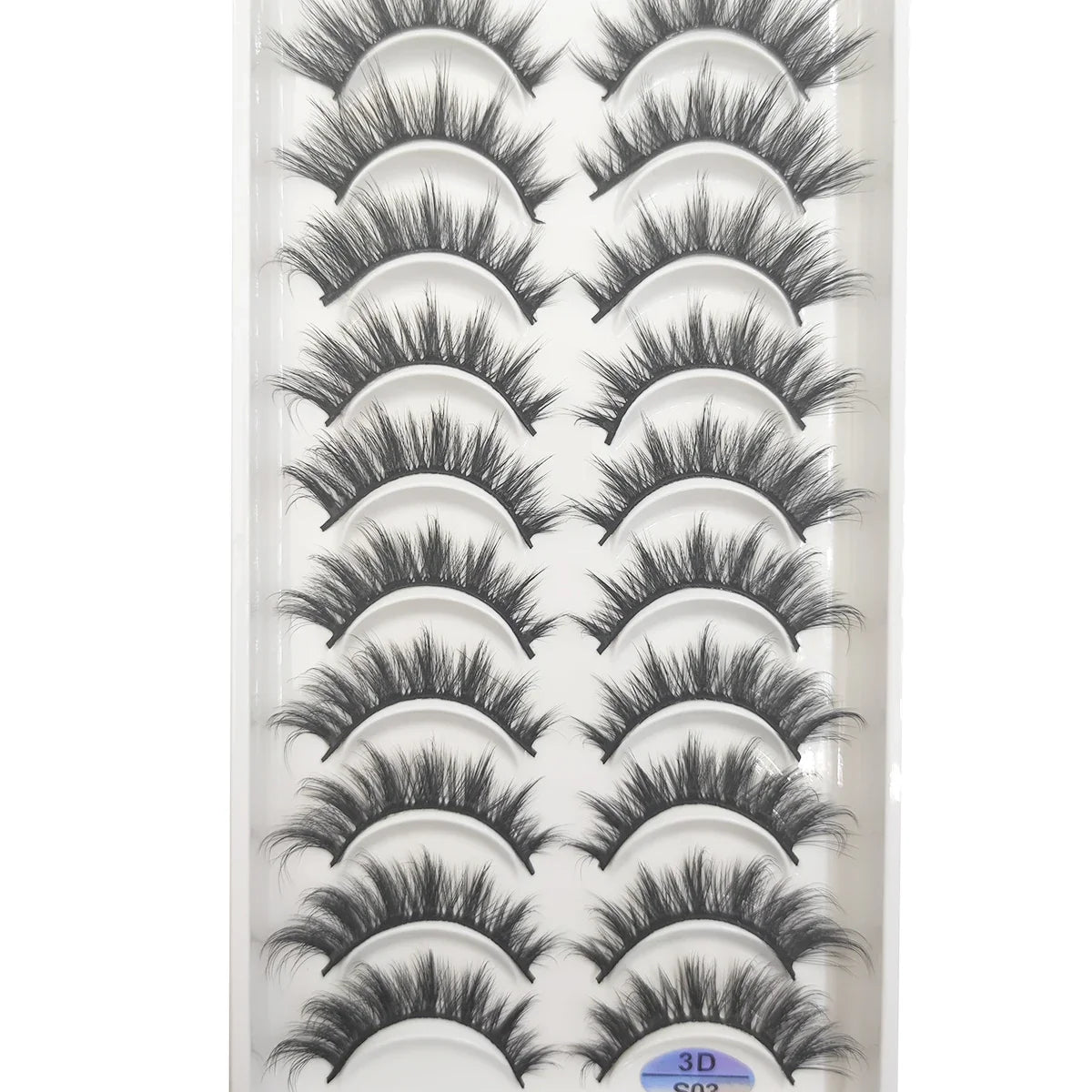 20 Style 10 Pairs Natural 3d Mink Lashes Soft False Eyelashes Cross Messy Dense Eye Lashes Extension Makeup Faux Cils Maquillaje