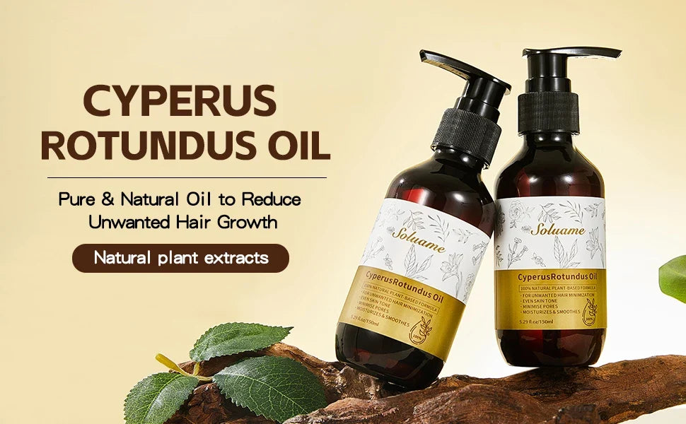 Cyperus Rotundus Oil, Reduces Body Hair Growth, Gentle and Non-Irritating, Cools the Skin & Post-Shave Oil