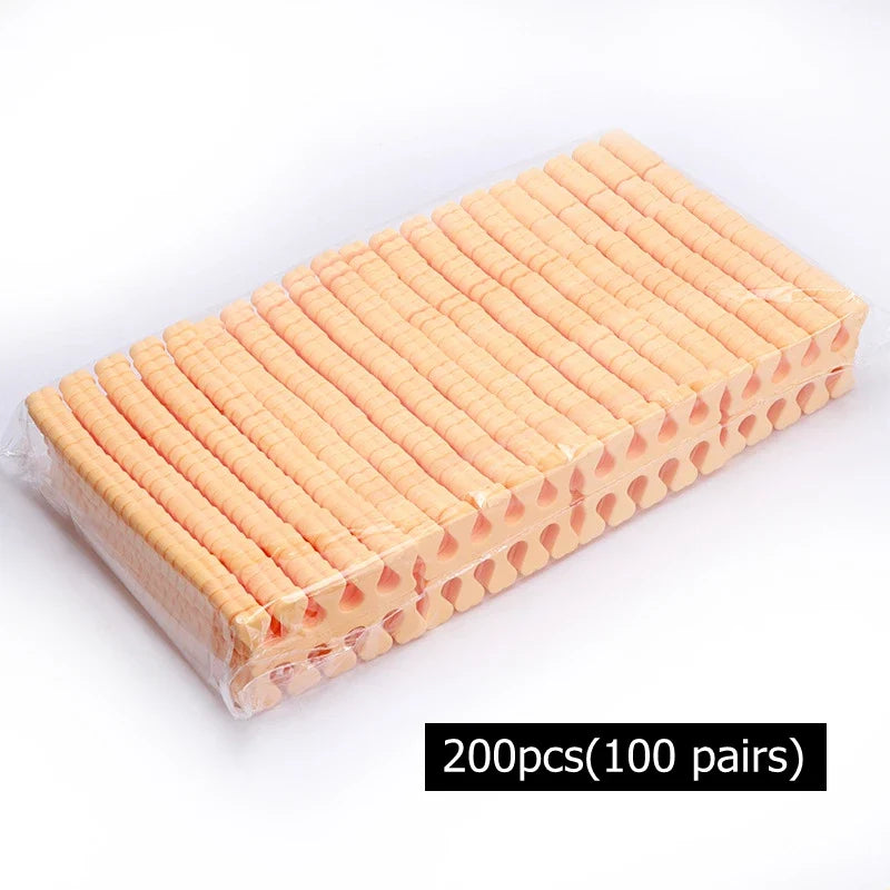 100/200/400pcs Nail Art Toes Separators Soft Sponge Fingers Foot Gel UV Polish Coating Painting Manicure Pedicure Tools Foam