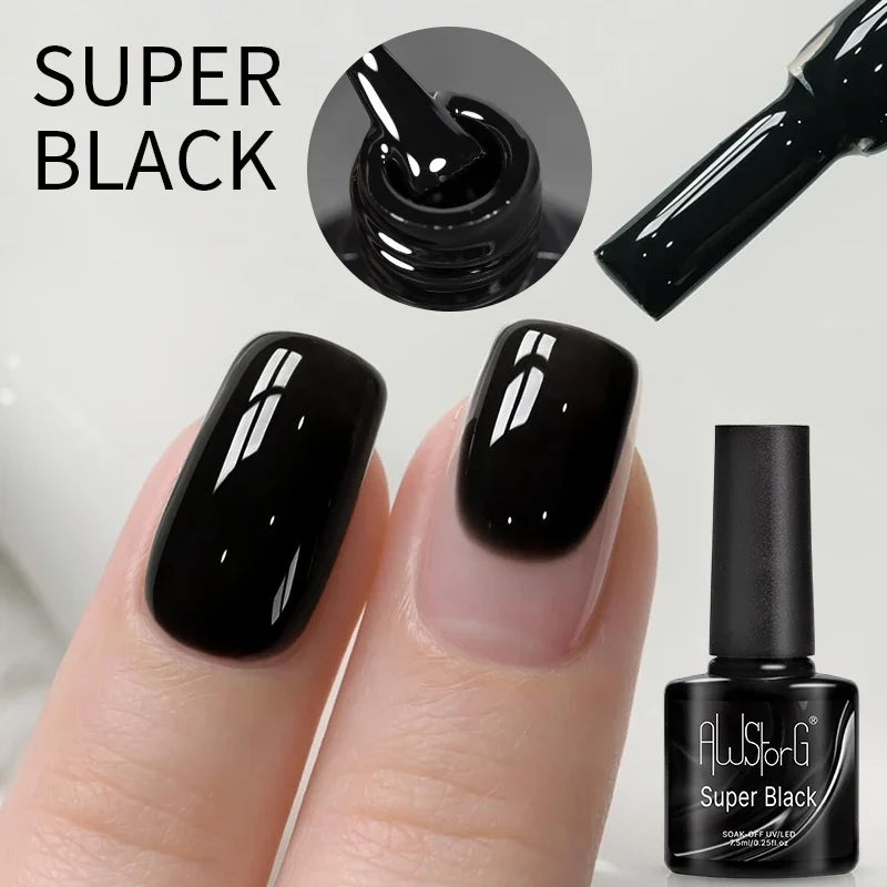 AWStorG 5ML Super Silver Metallic Gel Nail Polish Metal Effect Painting Gel Chromes Varnis Semi Permanent for Nail DIY