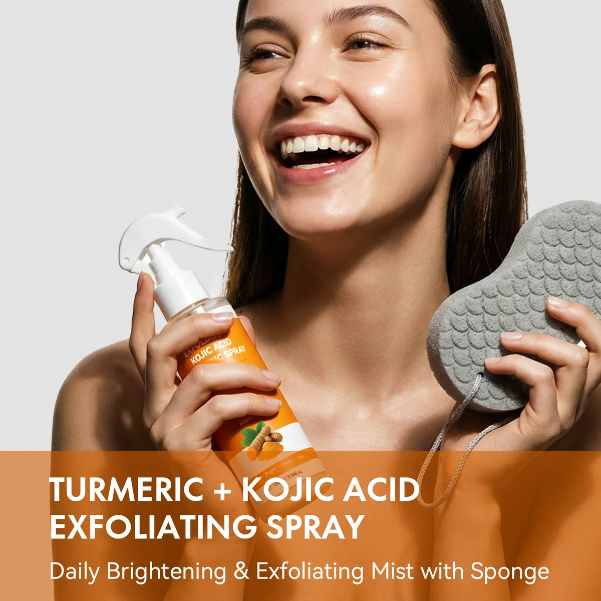Body Keratin Care Kojic Acid Turmeric Spray Gently Exfoliating Peeling Solution Brightening Hydrating Skin Care All Skin Types