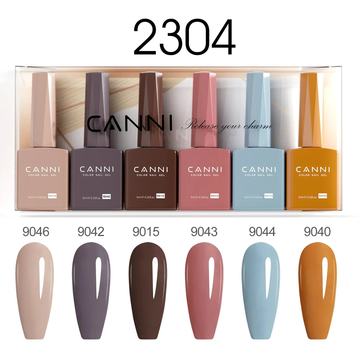 CANNI VIP Kit Hema Free Nail Gel Polish Crystal Cat Eye Sparkle Diamond Semi Permanent Soak Off UV LED Gel Varnish 9ml*8pcs