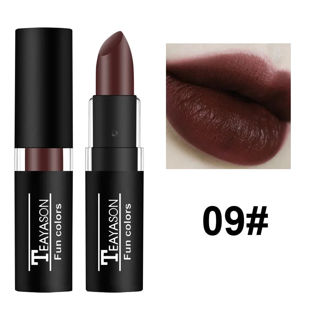 Green Purple Lipstick Christmas Halloween Party Lip Makeup Hot Sale Waterproof Velvet Matte Black White Lipstick Lasting Pigment
