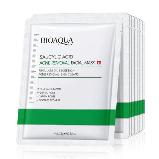 BIOAQUA Salicylic Acid Acne Removal Facial Masks Moisturizing Anti-Aging Nourishing Anti Acne Face Mask Skin Care Products