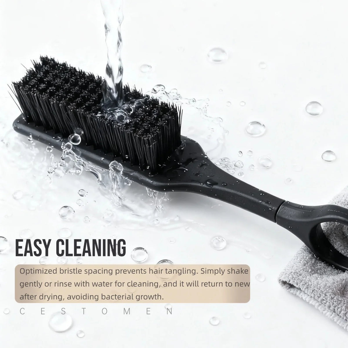 5PCS/Set Pro Barber Fine Mist Spray Bottle Spining Dual-Side Tooth Folding Haircut Comb Duster Hair Cleaning Brush Styling Tools