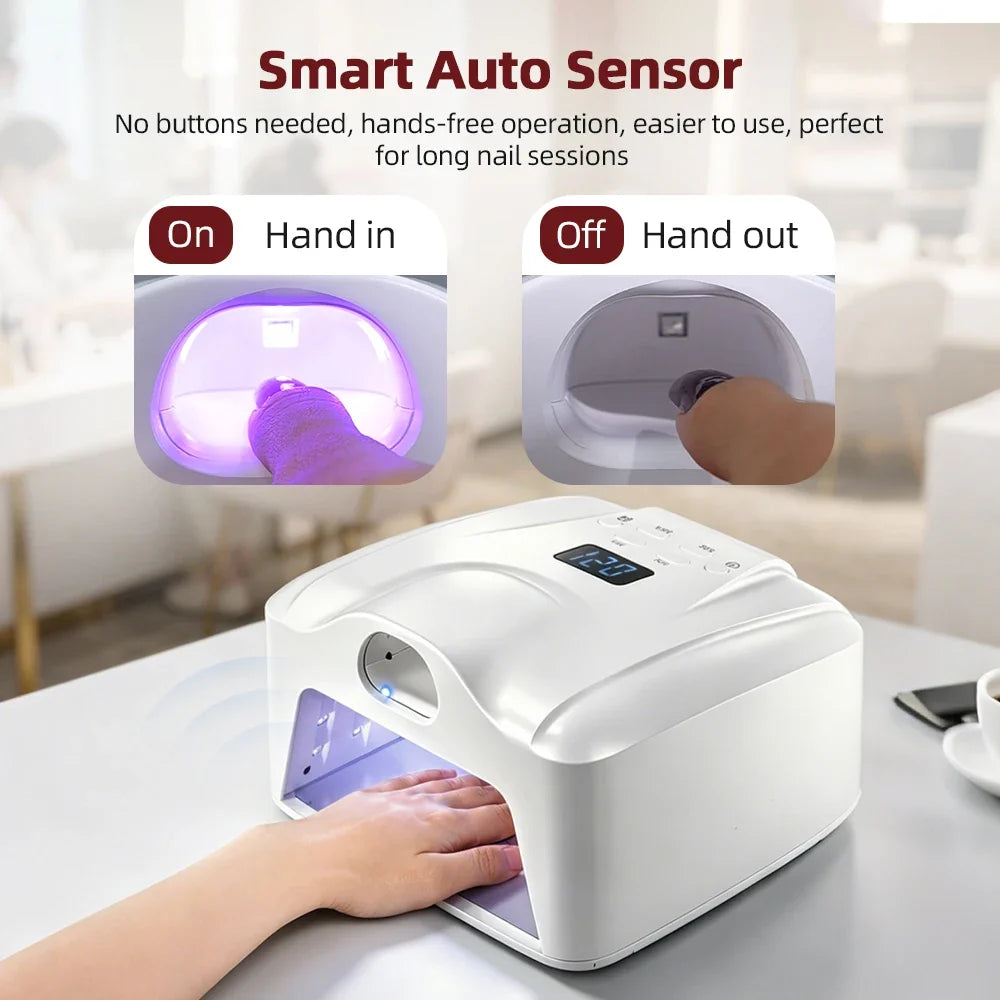 Dual Nail Lamp Single Toe Single Finger Gel Nail Curing Lamp Full Hand Fast Drying LED Light Nail Dryer Auto Sensor Dual Lamp