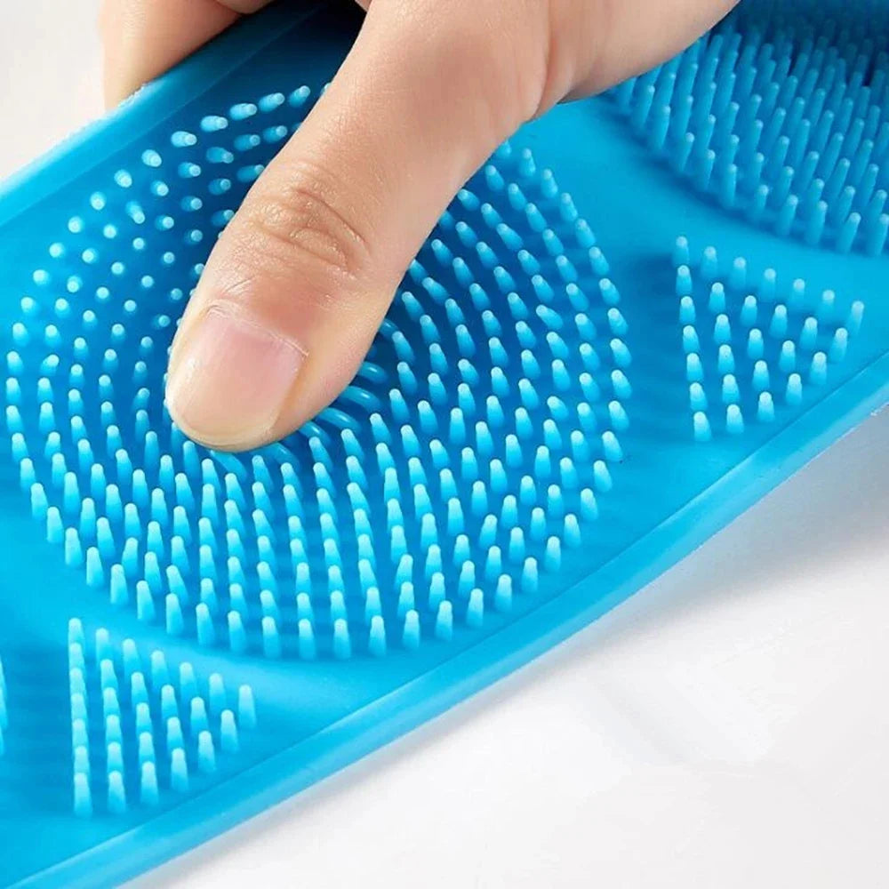 Body Silicone Brush Scrub Body Exfoliating Sponge Brush Bathroom Shower Back Brush Bath Scrub Clean Tool Stain Removal Bath Belt